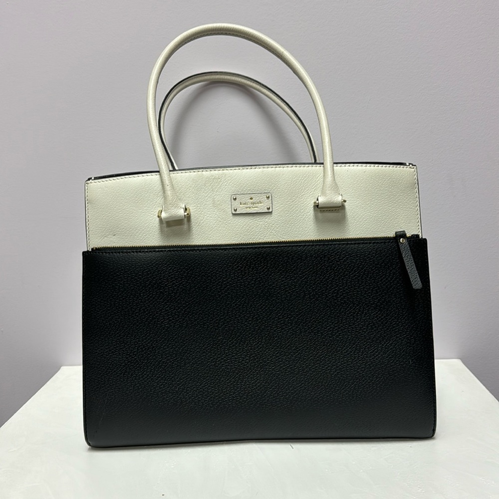 KATE SPADE ♠️ - Maeve Grove Black & White Street Shoulder Bag Laptop Tote
